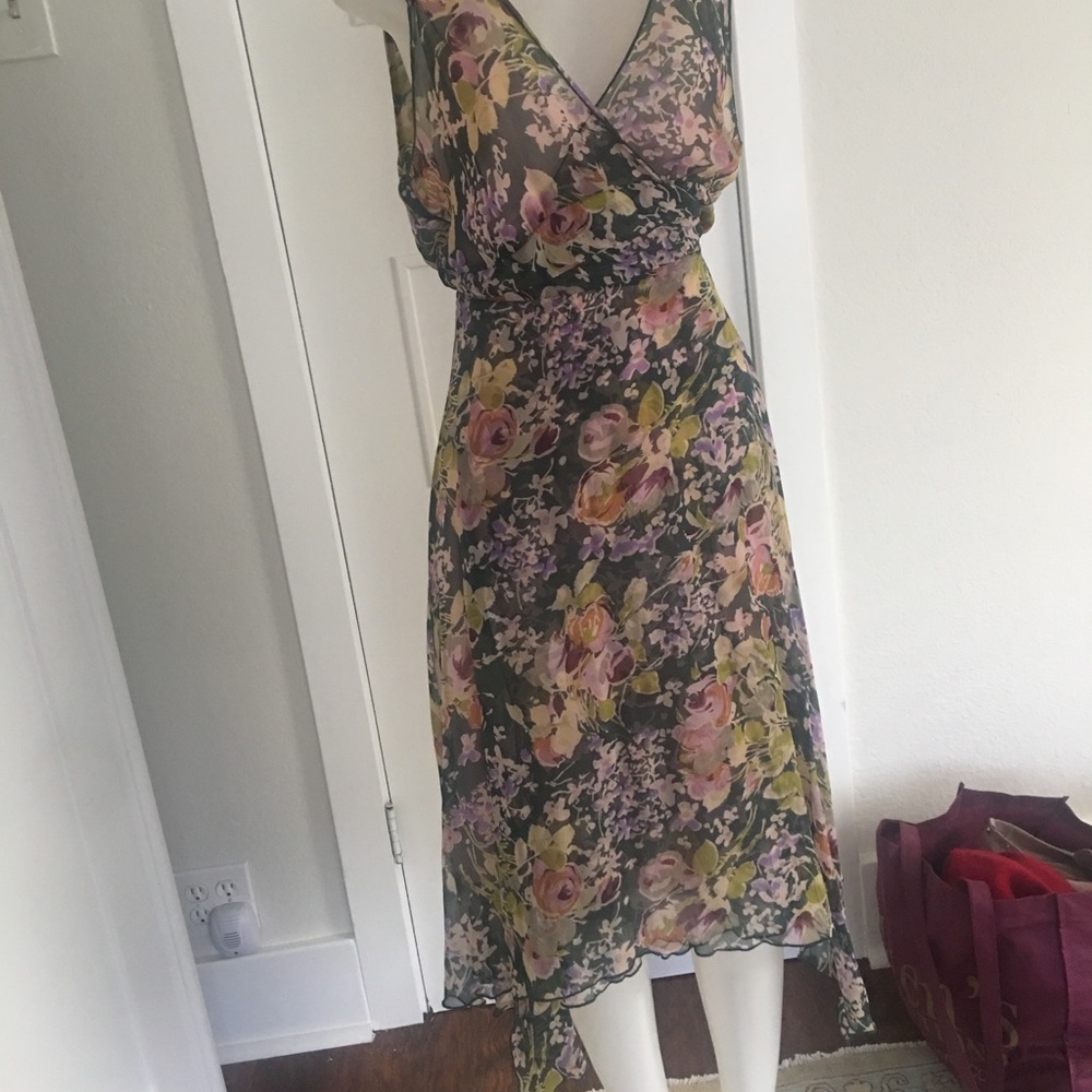 Beautifully feminine silk wrap dress